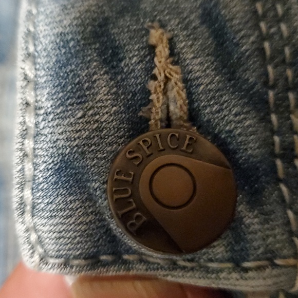 Blue Spice Denim Shorts Size 7 Strechy - Picture 3 of 6